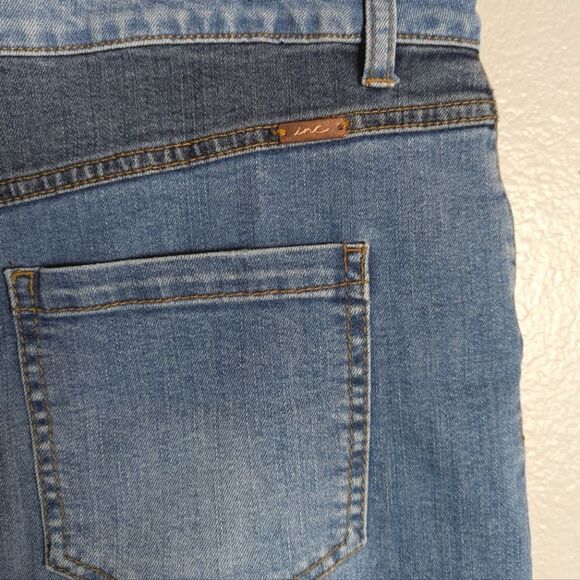 INC Stretch Denim Jean Patchwork Short Skirt Womens 10 - Picture 5 of 5